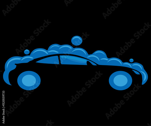 A car wash featuring a car being washed 