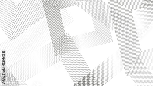 Gradient gray line abstract pattern Transparent monochrome striped texture, Vector white horizontal template for business banner, formal invitation background,