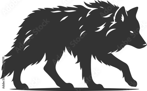 Vector element of a animal wolf artwork design silhouette photo
