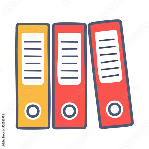 A set of file folders with labeled tabs, neatly arranged. 