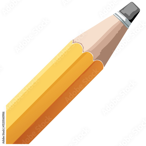 A sharpened pencil with a pink eraser on top, placed diagonally across the frame. 