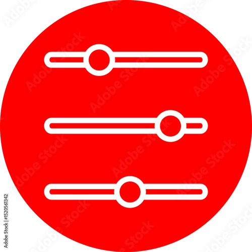 Adjustment Sliders Vector Line Icon Design