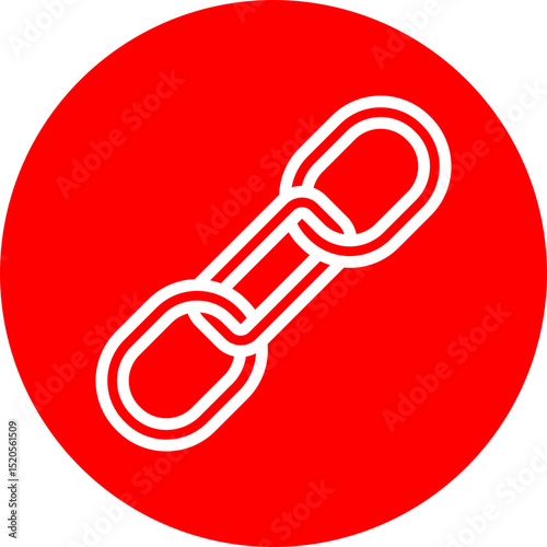 Chain Link Vector Line Icon Design