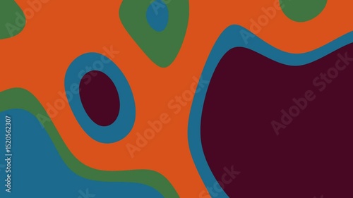 Abstract colorful shapes blending in a vibrant pattern with smooth curves and organic forms