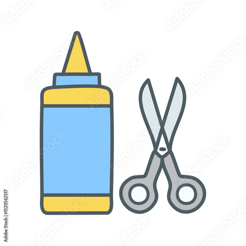 Glue Stick and Scissors 