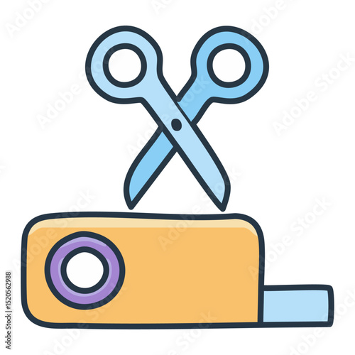 Scissors and Tape Dispenser 