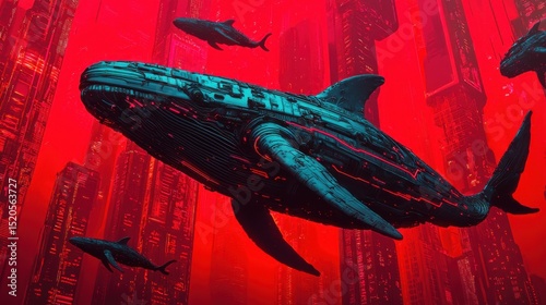 A majestic sleek and advanced skyship soaring through a vibrant neon lit futuristic cityscape hinting at the wonders of extraterrestrial and technological innovation
