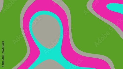 Abstract colorful shapes in vibrant pink, green, and blue creating a modern artistic background