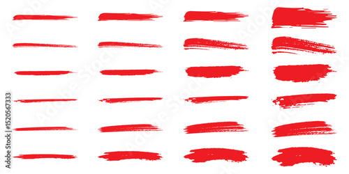 Brush strokes vector. Paint, ink brush, brush strokes, brushes, lines, frames, buttons, grungy rough grunge thick paint line texture. Brush line set. Set of text boxes. Paintbrush collection. eps 10