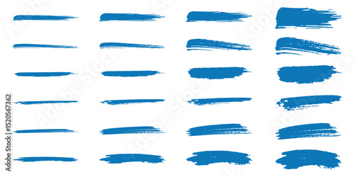 Brush strokes vector. Paint, ink brush, brush strokes, brushes, lines, frames, buttons, grungy rough grunge thick paint line texture. Brush line set. Set of text boxes. Paintbrush collection. eps 10