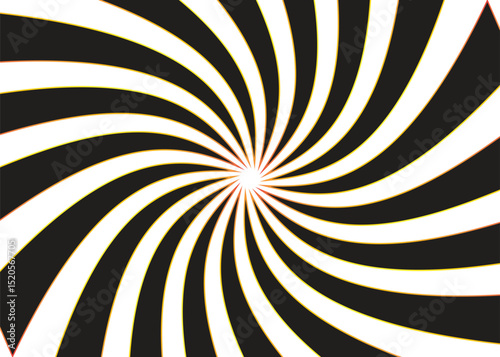 spiral background in black and white color . illusion colorful wallpaper vector abstract pattern,