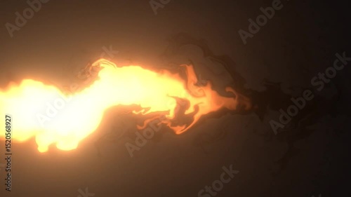 Red flames bursting with a black background