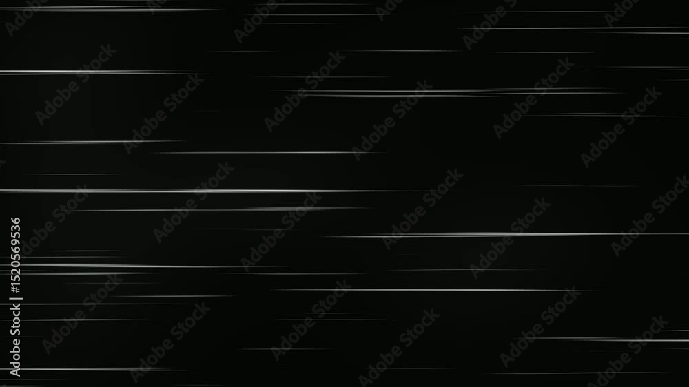 Abstract anime speed lines animated on black background. white and black speed lines looped animation. Comic speed lines, digital art, geometric pattern, futuristic comic book motion animation.