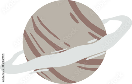 Ringed Planet Illustration