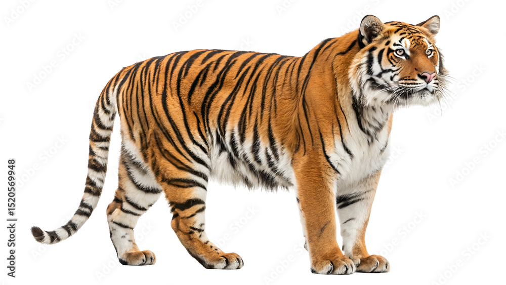 Obraz premium Bengal tiger isolated on transparent background
