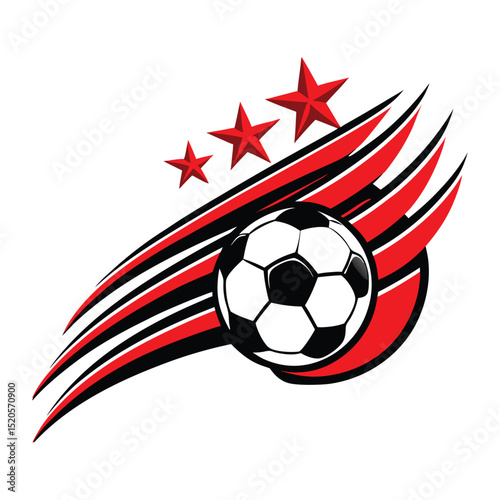 design a dynamic soccer club logo featuring a soccer.