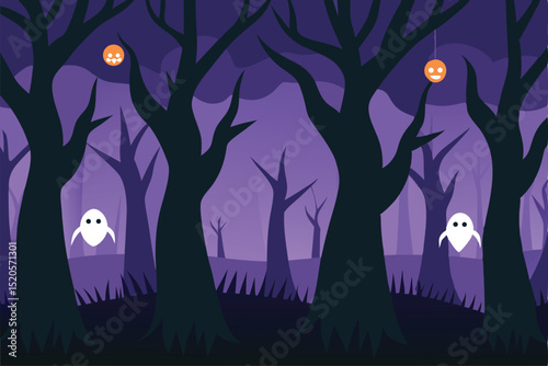 halloween night scene
