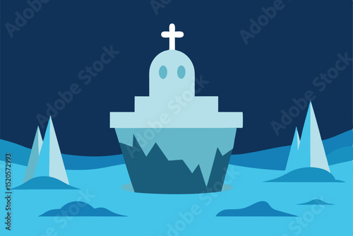 boat on the water background