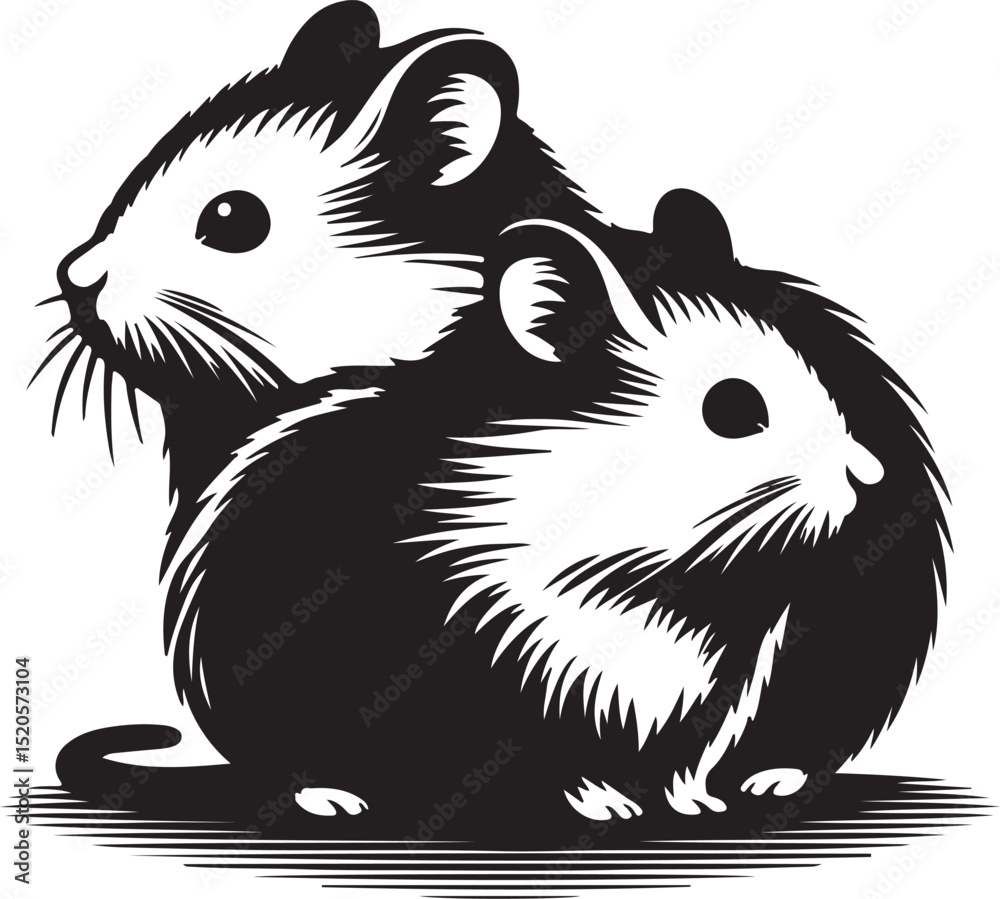 Hamster black vector Hamster black vector