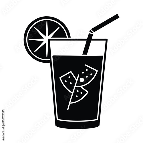 cocktail with ice and lime