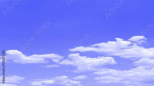 Beautiful Blue sky with white clouds. Timelapse of beautiful blue sky with clouds background, Beautiful cloud space weather beautiful blue sky background.Movement of clouds. Timelapse 4k.