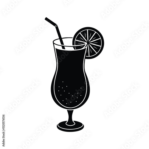 cocktail with ice and lime