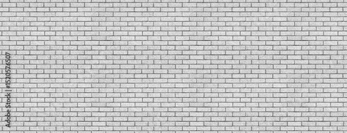 White brick wall seamless background texture image. Block masonry surface painted white. A modern interior and exterior and backdrop tile design. Built in running bond brickwork pattern.