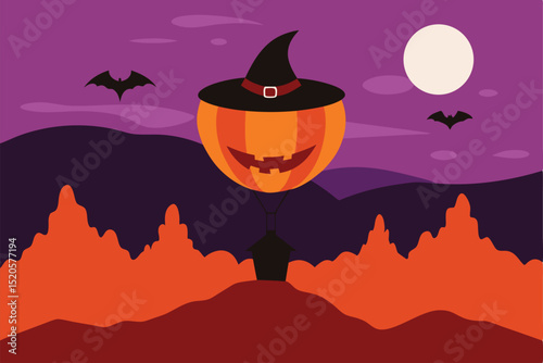 halloween background with pumpkin