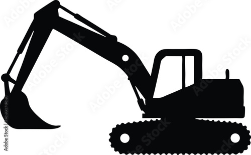 excavator silhouette vector
