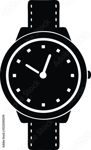 classic hand watch vector icon