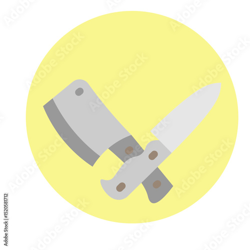 Chef Knife Vector Flat Icon Design