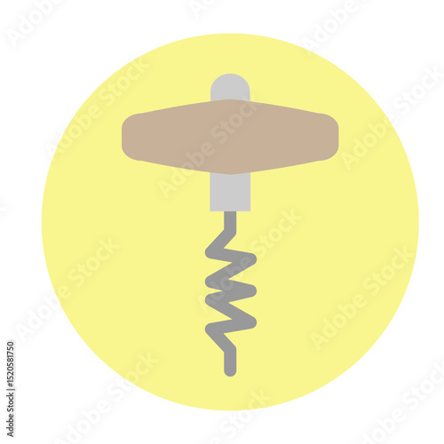 Corkscrew Vector Flat Icon Design