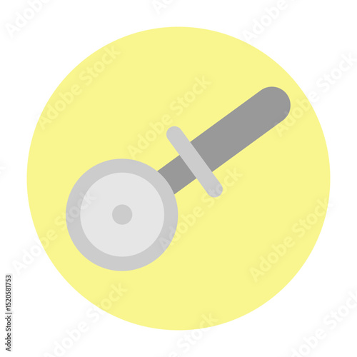Pizza Cutter Vector Flat Icon Design