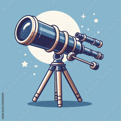 telescope vector illustration