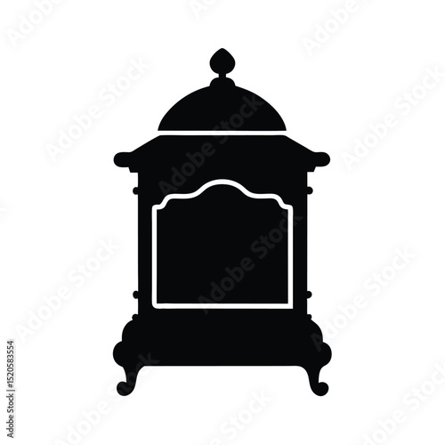vector illustration of an old fashioned lamp