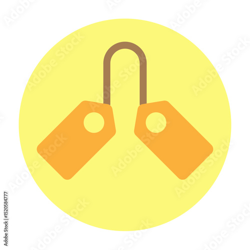 Popular Tag Icon Vector Flat Icon Design photo