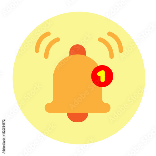 Trending Alert Notification Vector Flat Icon Design