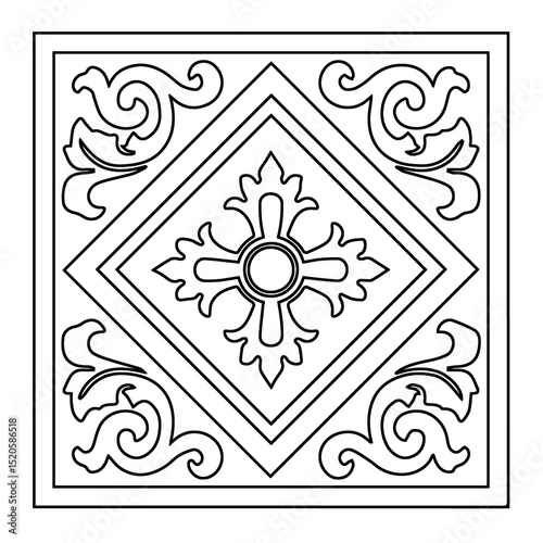seamless vector design framing border with alpha