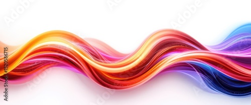 Colorful Abstract Waves Flowing in Smooth Gradients of Light