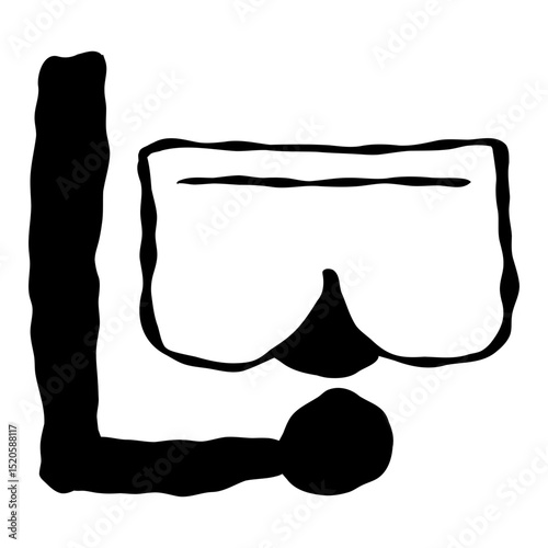 Goggles hand drawn icon