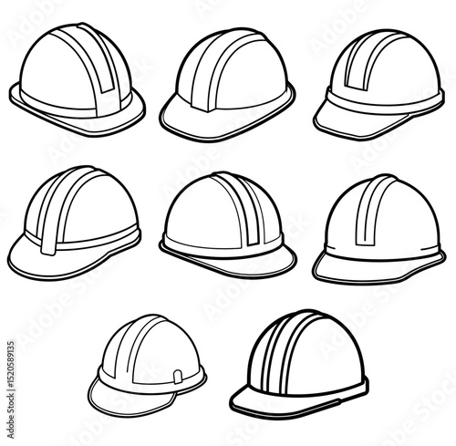 construction helmet vector illustration