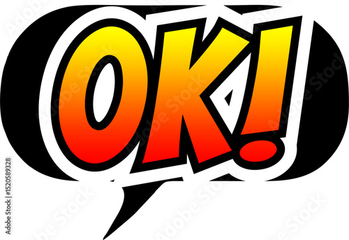 Cartoon comic sign burst clouds. Speech bubble, Oke OK sign expression and pop art text frames. Comics mem expressions speech, superhero book Oke OK label. Isolated vector symbols set