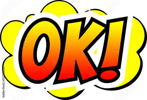 Cartoon comic sign burst clouds. Speech bubble, Oke OK sign expression and pop art text frames. Comics mem expressions speech, superhero book Oke OK label. Isolated vector symbols set