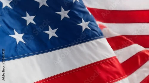 Closeup detailed american flag