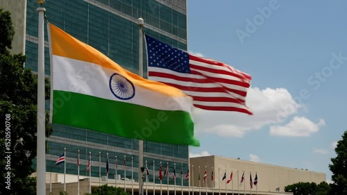 India usa flags international relations