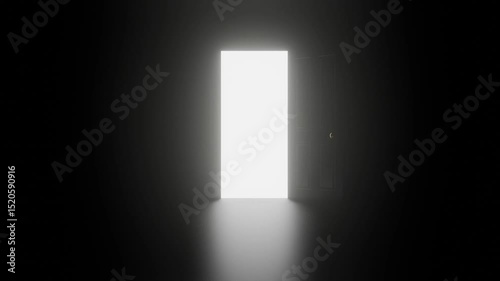 Door opening stock animation video