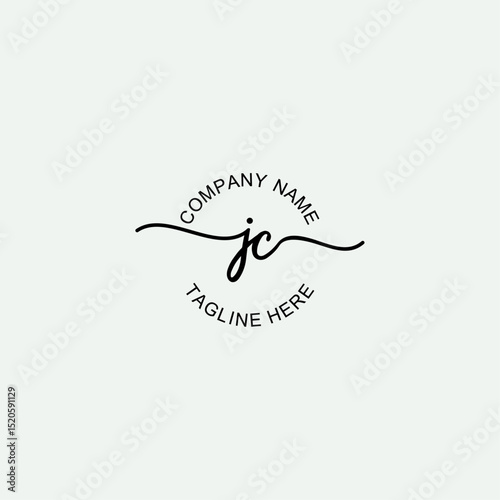 JC Initial Logo Design Vector Template
