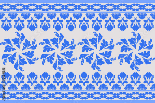 seamless ornamental pattern ,blue
