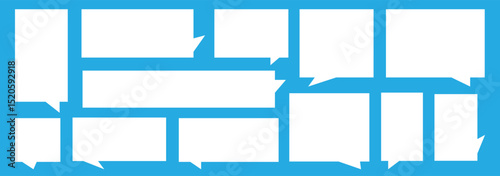 Speech Bubbles set. Quote box frame set. Black speech bubble collection. speech bubble comic signs. Collection of speech bubbles or dream clouds for dialog. Vector illustrator