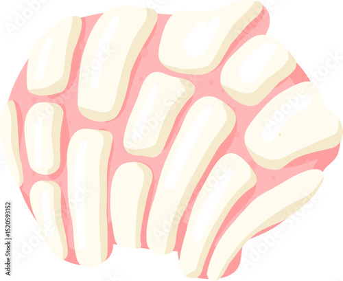 Mexican Puerquito Pan Dulce Illustration, Hand Drawn Sweet Bread Clipart, Traditional Bakery Line Art